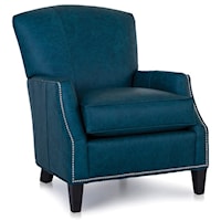 Casual Chair with Track Arms and Nailhead Trim