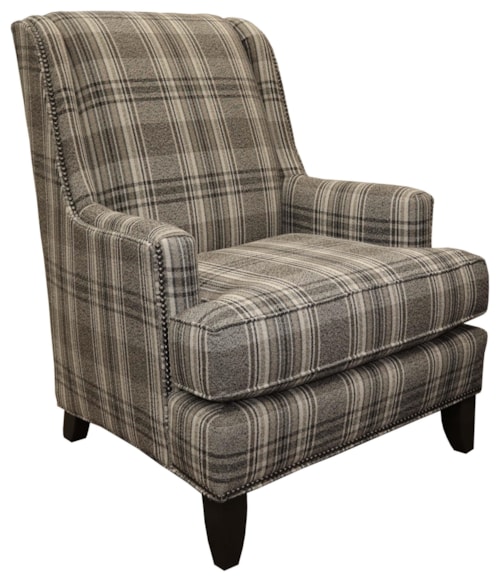 Traditional Chair with Tapered Arms and Nailhead Trim