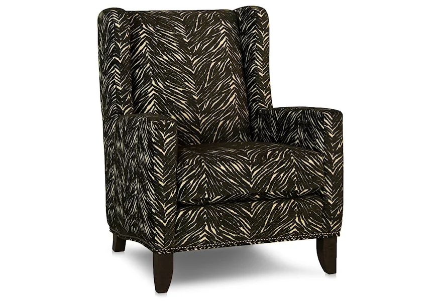 538 Wing Back Chair by Smith Brothers at Malouf Furniture Co.