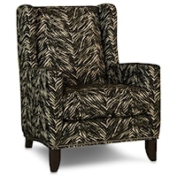 Traditional Wing Back Chair with Track Arms
