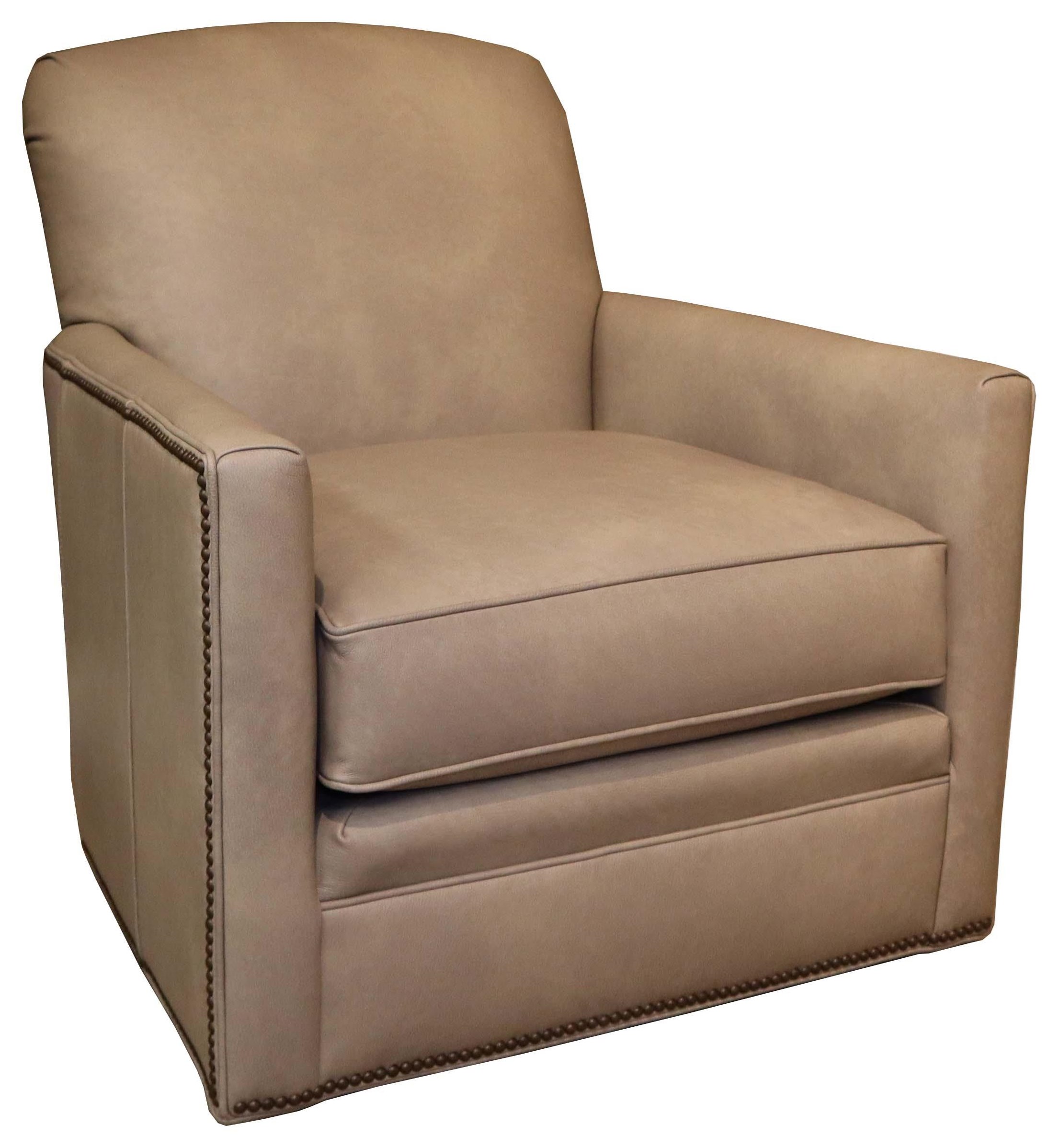 Leather Swivel Glider