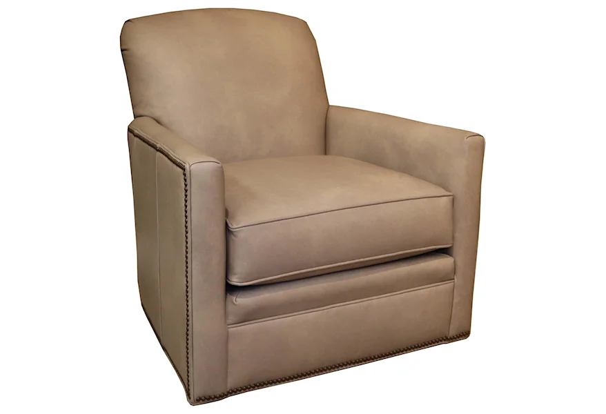 550 Leather Swivel Glider by Smith Brothers at Godby Home Furnishings