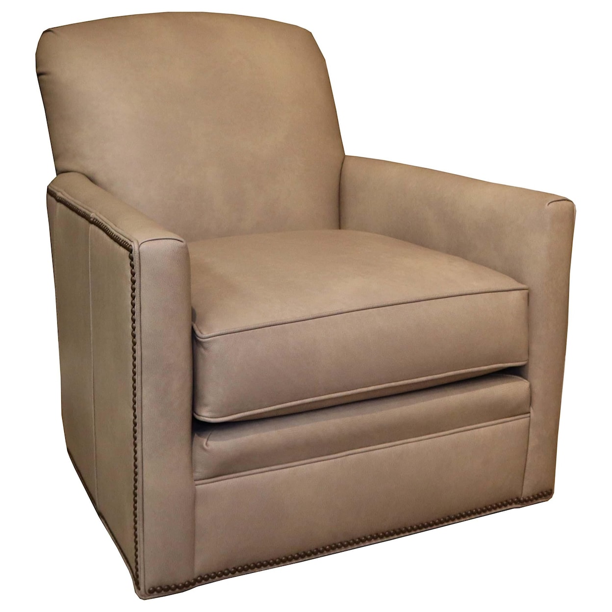 Smith Brothers 550 Leather Swivel Glider