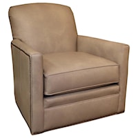 Leather Swivel Glider