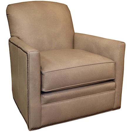 Leather Swivel Glider