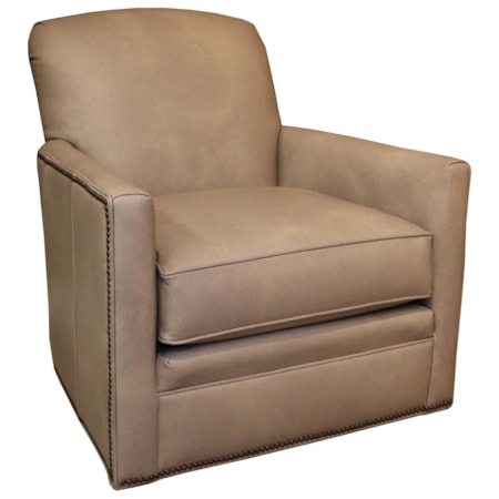 Leather Swivel Glider