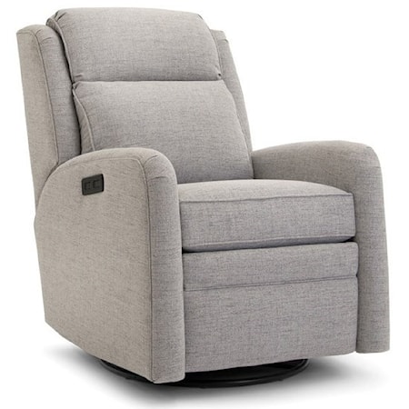 Casual Power Swivel Recliner with Power Headrest