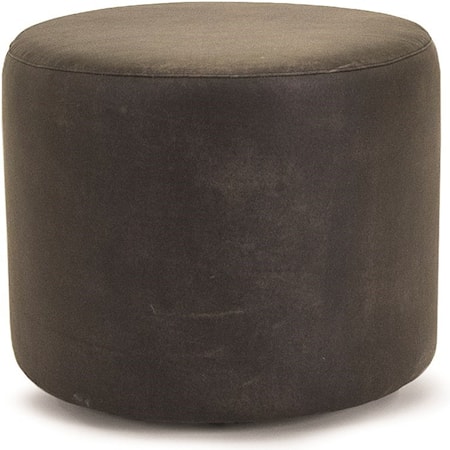 Round Ottoman with Recessed Casters