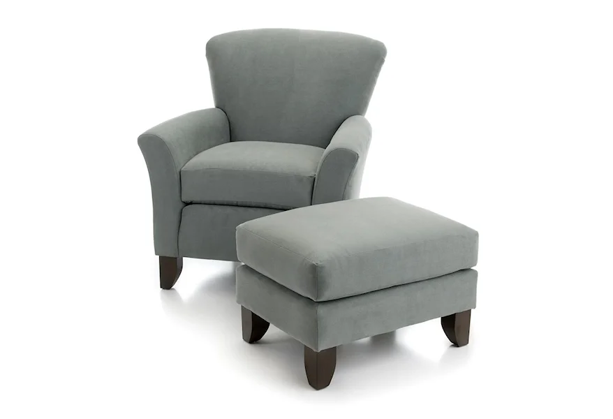 919 Upholstered Chair & Ottoman by Smith Brothers at Sheely's Furniture & Appliance