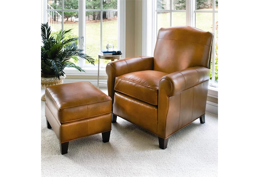 933 Upholstered Chair & Ottoman by Smith Brothers at Saugerties Furniture Mart