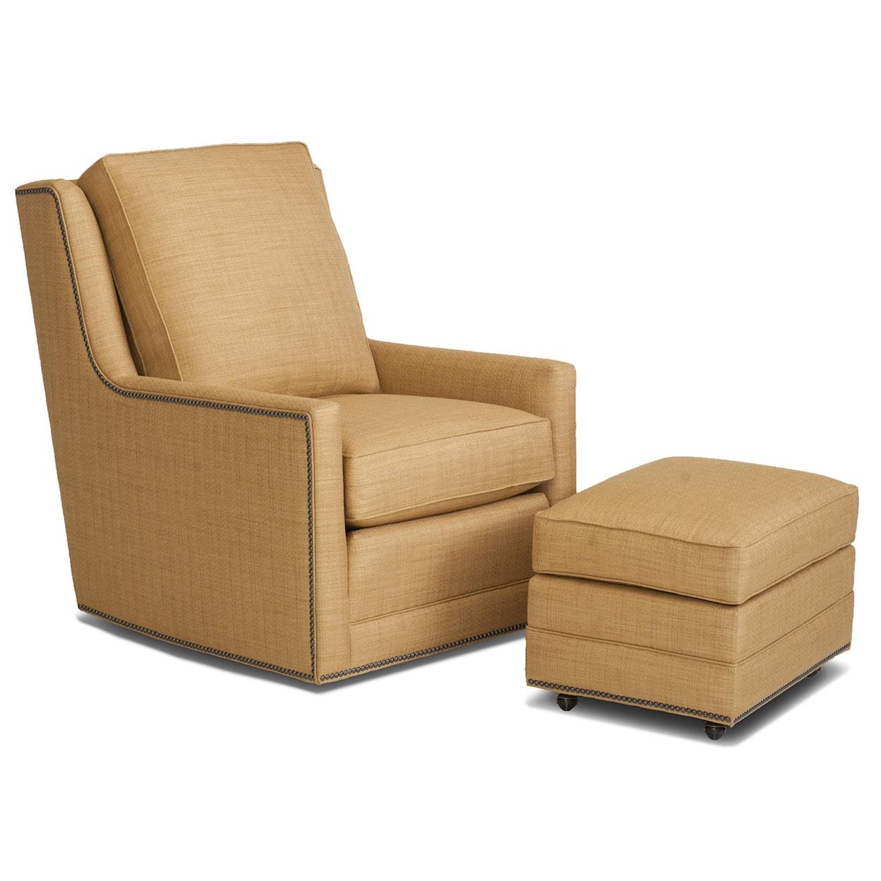 Kirkwood Accent Chairs and Ottomans SB Swivel Chair and Ottoman Set