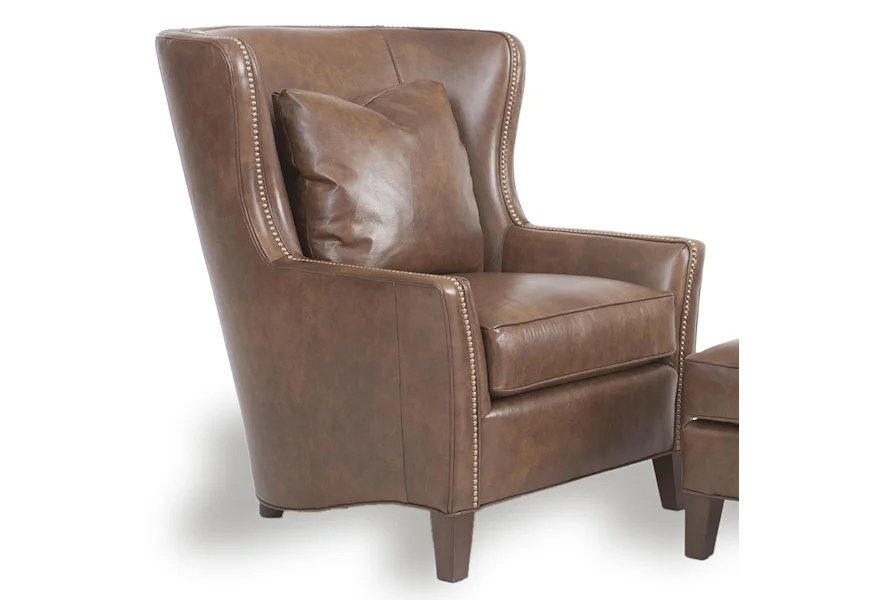 Accent Chairs and Ottomans SB Upholstered Wingback Chair by Smith Brothers at Mueller Furniture