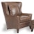 Smith Brothers Accent Chairs and Ottomans SB Contemporary Wingback Chair with Track Arms