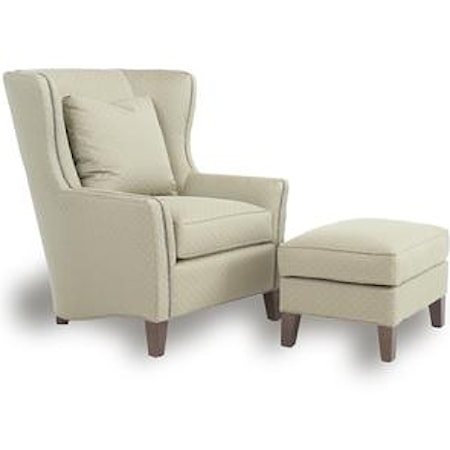 Wingback Chair and Ottoman