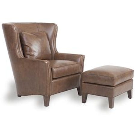 Wingback Chair and Ottoman