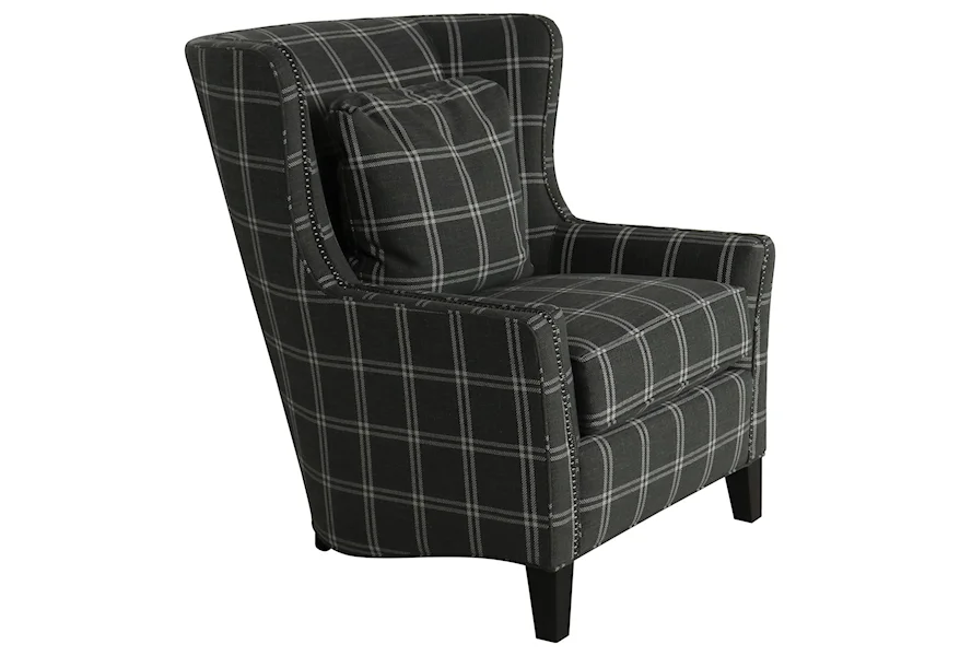 Accent Chairs and Ottomans SB Upholstered Wingback Chair by Smith Brothers at Sprintz Furniture