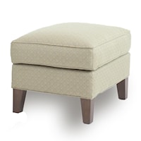 Ottoman with Tapered Wood Legs