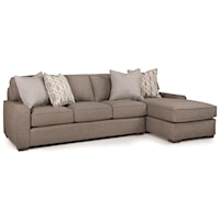 Casual 4 Seat Sectional with Right Chaise