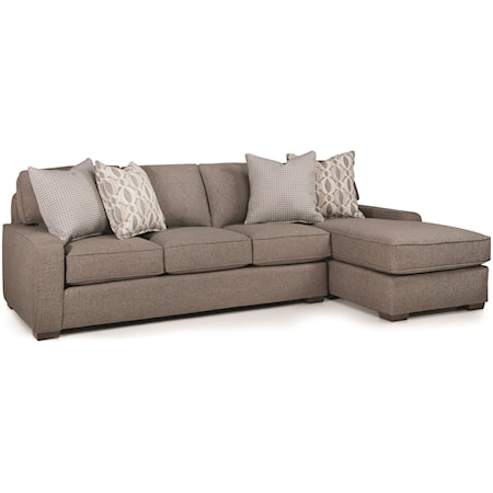 Casual 4 Seat Sectional with Right Chaise