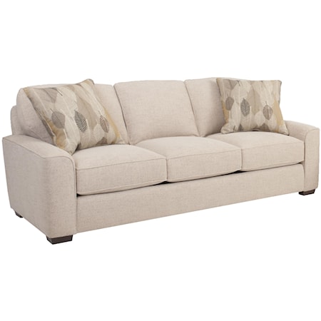 Mid-Size Retro Styled Sofa with Deco Arms