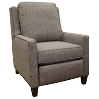 Transitional Pressback Reclining Chair with Nailhead Trim
