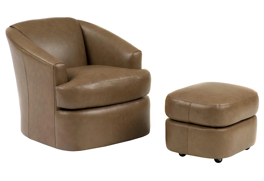 Smith Brothers Contemporary Chair and Ottoman by Smith Brothers at Saugerties Furniture Mart