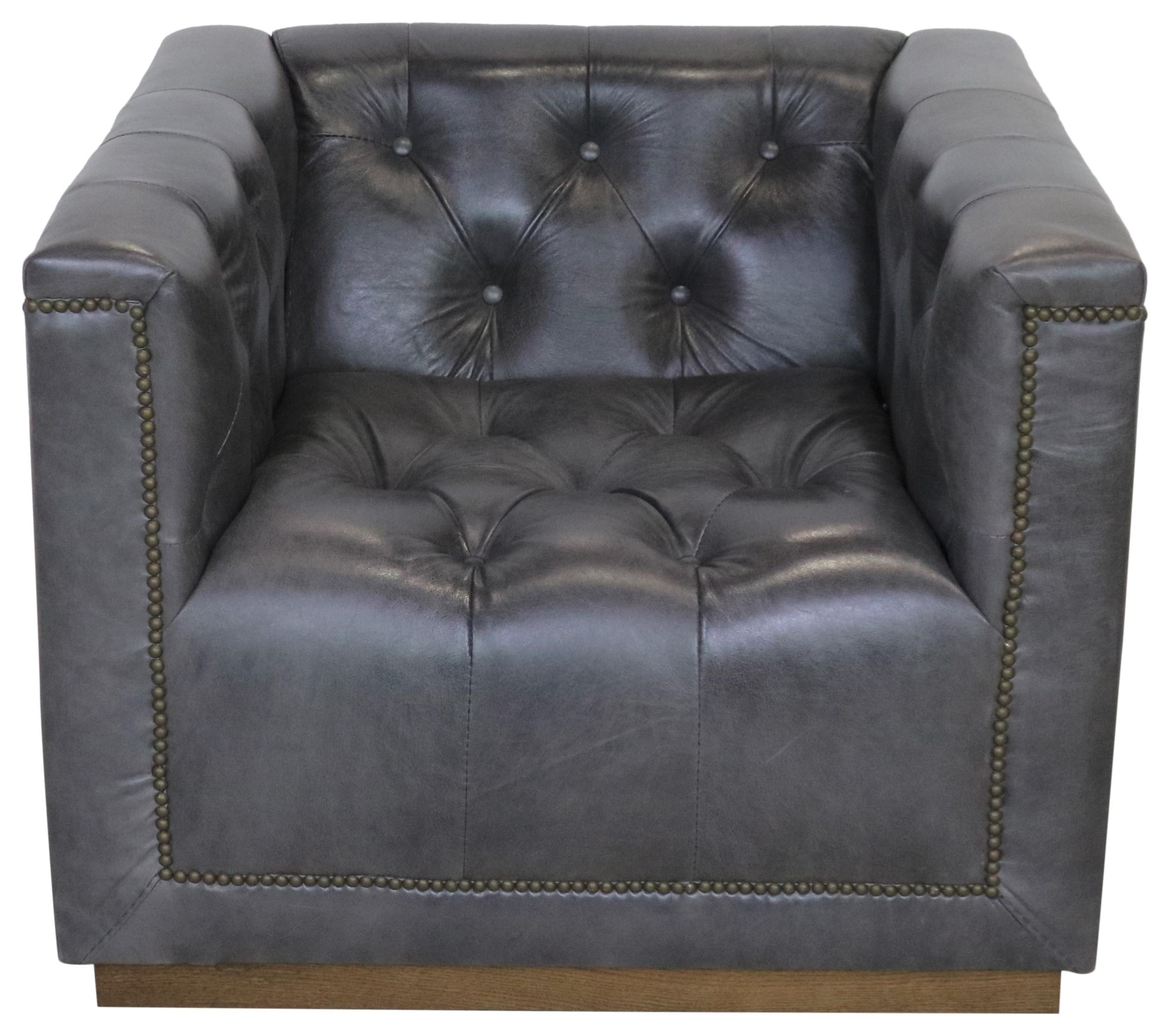 Italian Leather Swivel Chair