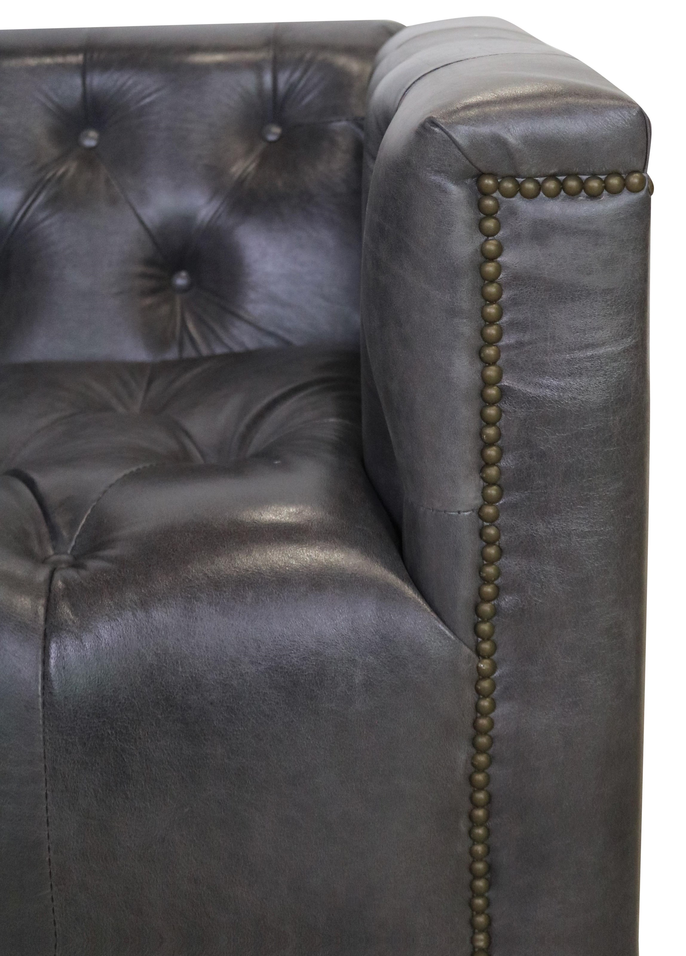 Italian Leather Swivel Chair