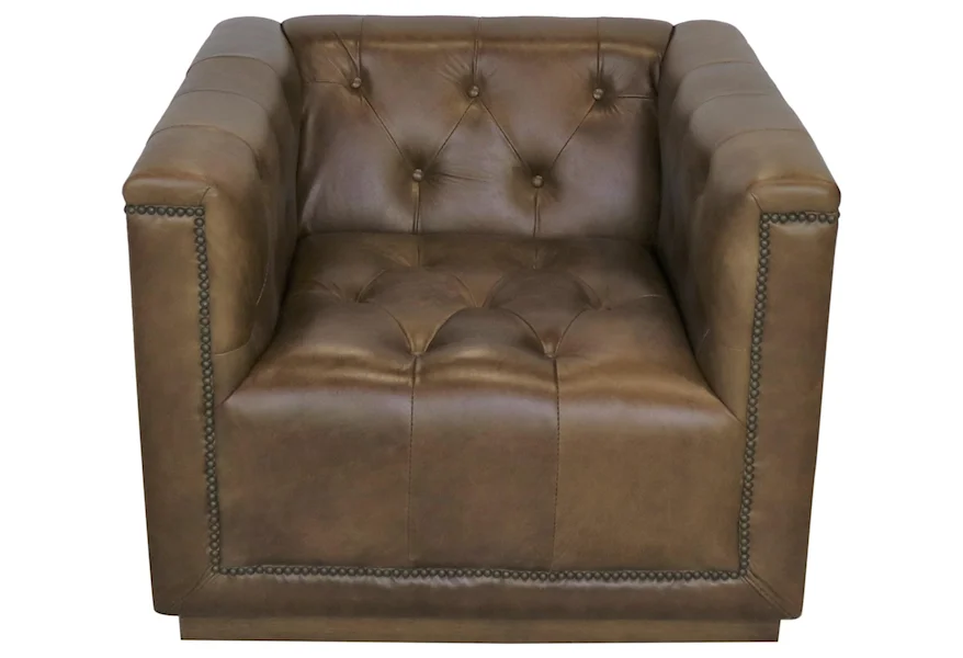 4777 Italian Leather Swivel Chair by Giovanni Leather at Sprintz Furniture