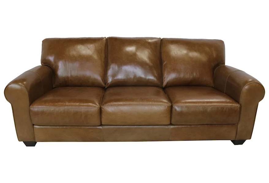 Group 6 Italian Leather Sofa by Giovanni Leather at Sprintz Furniture