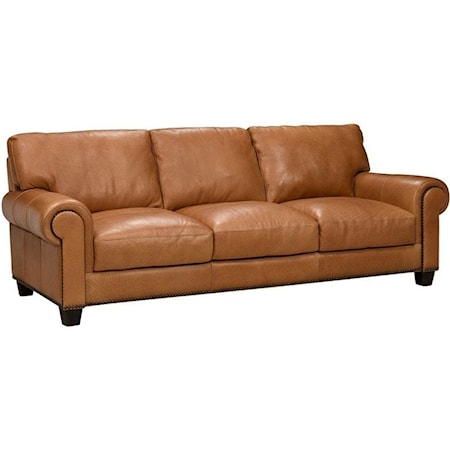 Madison Desert Sand Leather Sofa