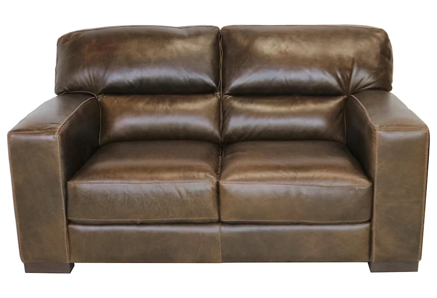 Group 2 Italian Leather Loveseat by Giovanni Leather at Sprintz Furniture