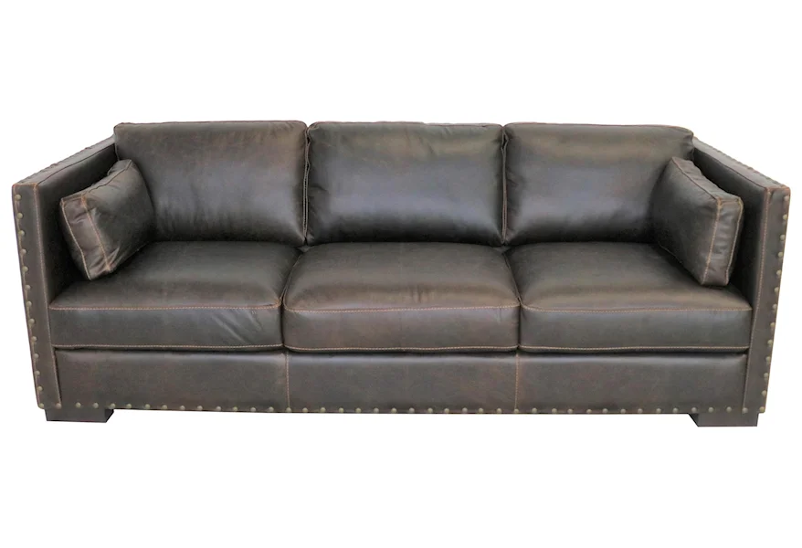 Group 4 Italian Leather Sofa by Giovanni Leather at Sprintz Furniture