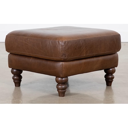 All Leather Ottoman