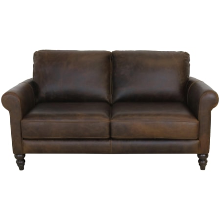 Italian Leather Loveseat