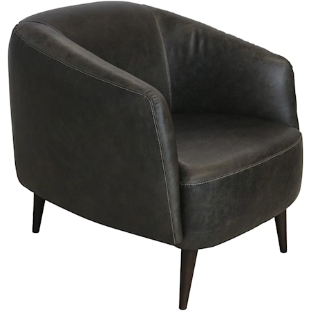 Italian Leather Accent Chair