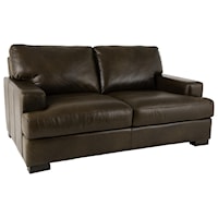 Full Italian Leather Loveseat