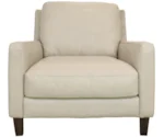 Giovanni Leather Group 8 Italian Leather Chair and Ottoman