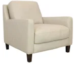 Giovanni Leather Group 8 Italian Leather Chair and Ottoman