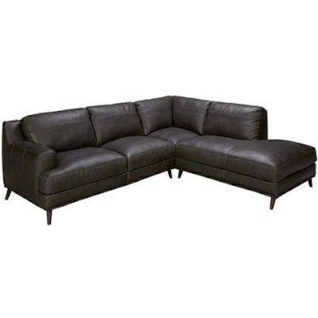 2 piece leather sectional