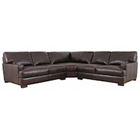 St Johns 3 piece Top Grain Italian Leather Sectional