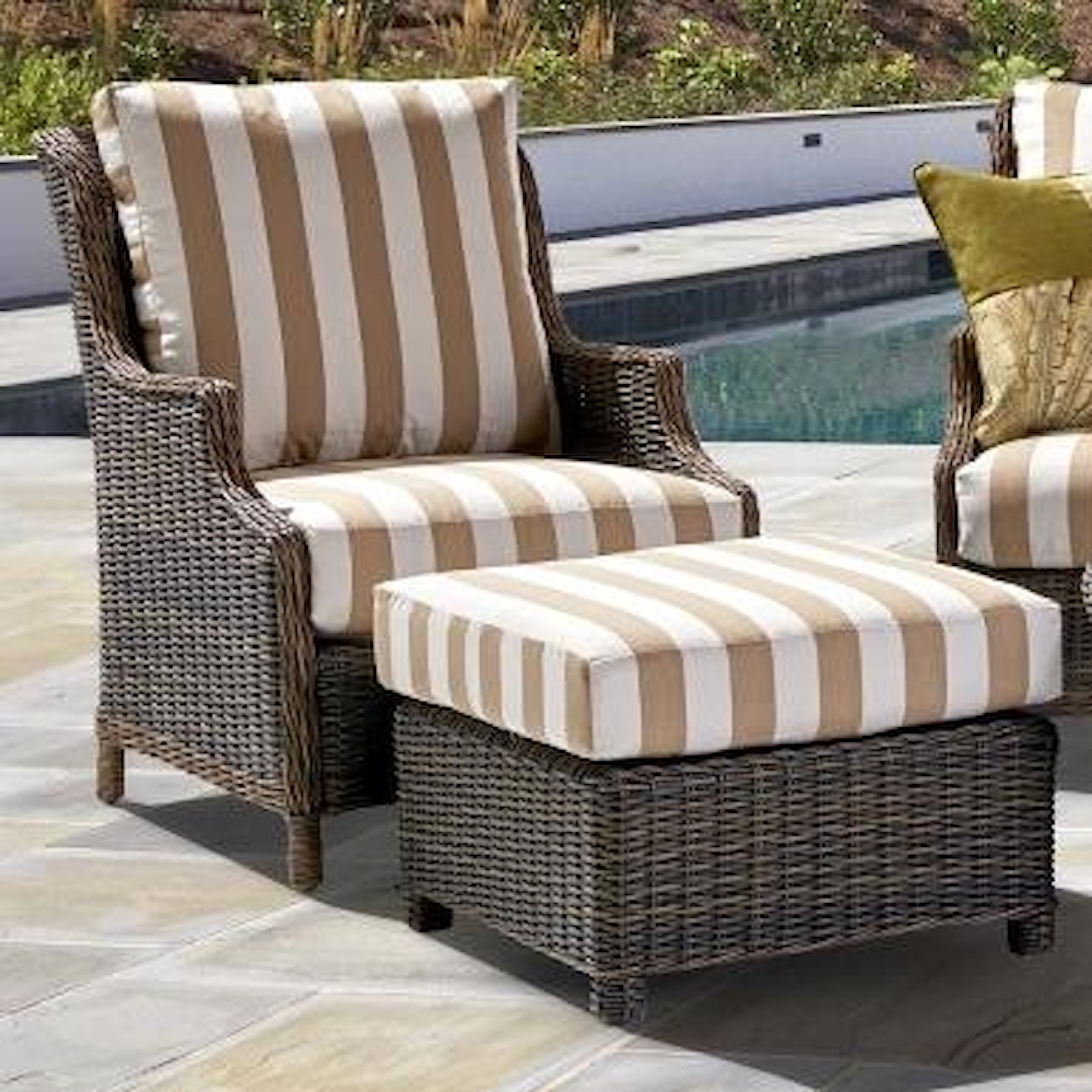 South Sea Outdoor Living Barrington 7770 Outdoor Chair and Ottoman