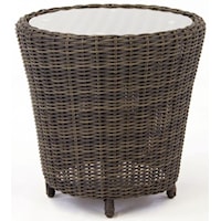 Outdoor Chestnut Wicker End Table