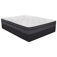 Full 10 1/2" Euro Top Mattress and 5" Black Low Profile Foundation