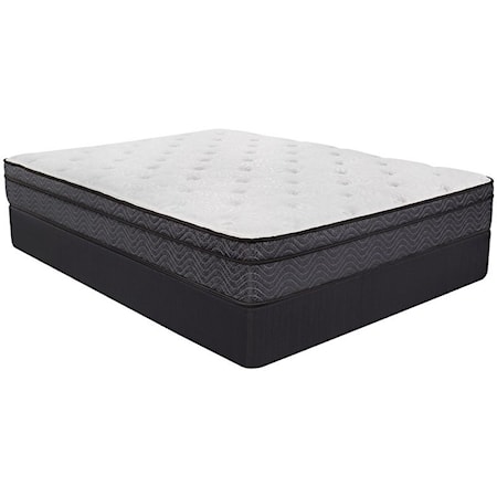 Twin Extra Long 10 1/2" Euro Top Mattress and 9" Black Standard Foundation
