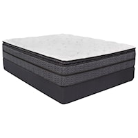 Full 14 3/4" Pillow Top Pocketed Coil Mattress and 9" Standard Foundation