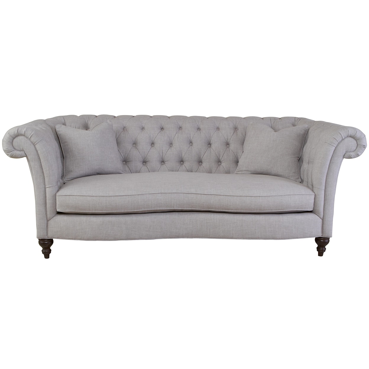 Southern Dulce Tuxedo Back Sofa with Tufting Detail