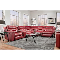 Power Headrest Reclining Sectional Sofa with 5 Seats