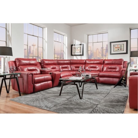 Reclining Sectional Sofa with 5 Seats