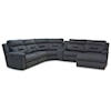 Southern Motion Excel Five Seat Reclining Sectional with Chaise